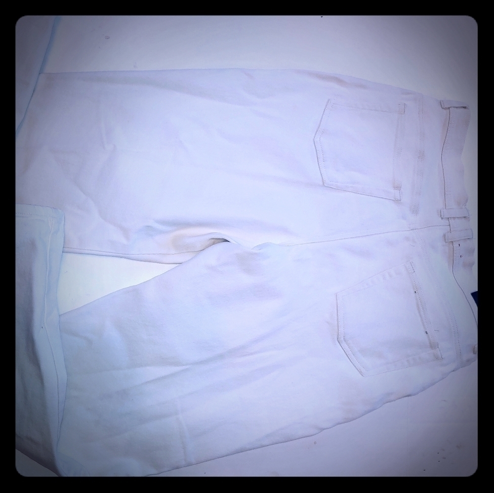 Gloria Vanderbilt High Waist White Jeans 14